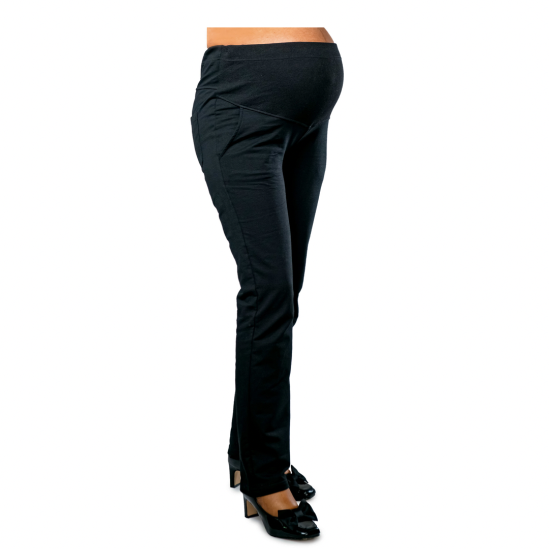 Recycled maternity cigarette trousers, length 27.5 black La
